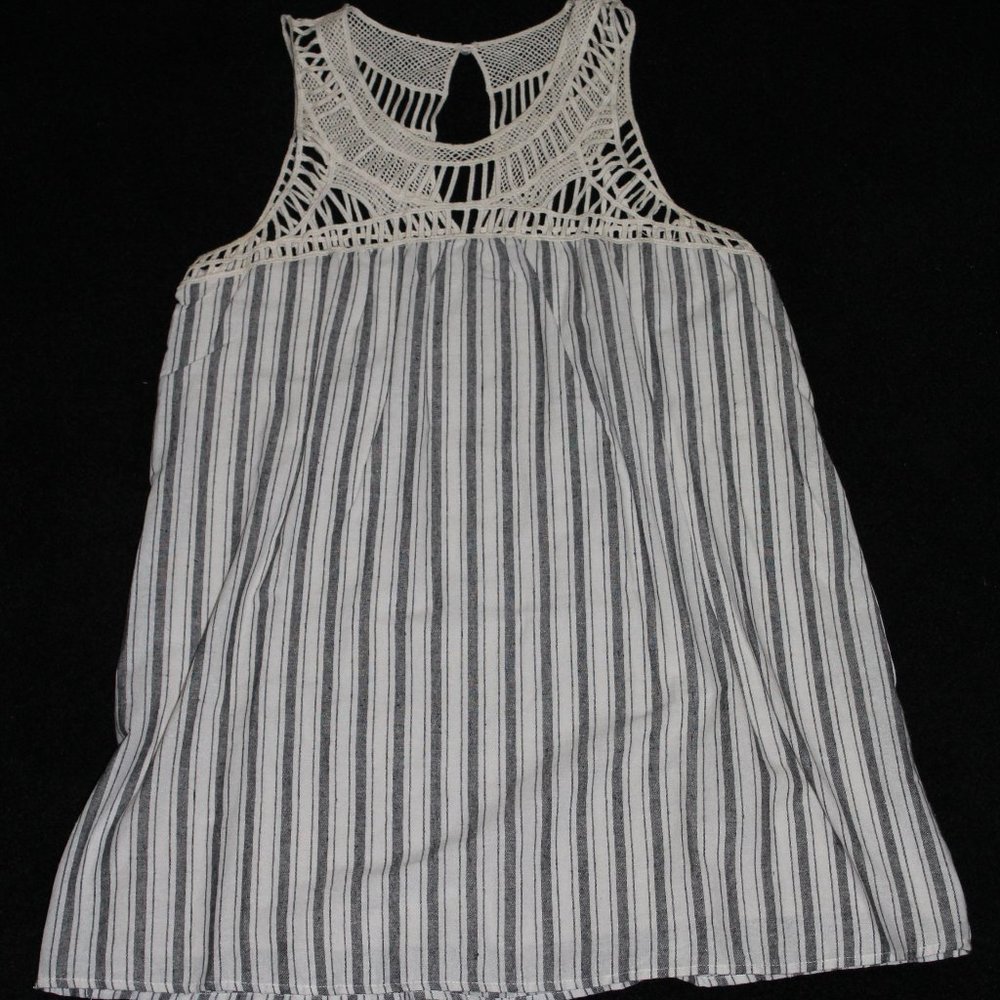 Entro Sundress Grey/Blue and Cream Sz. L